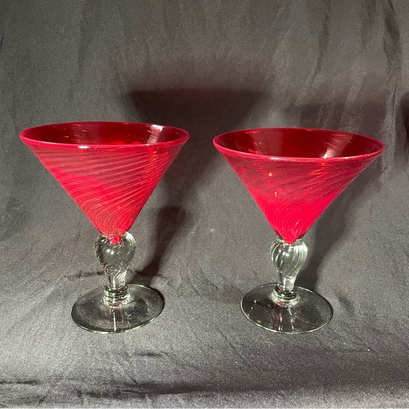 Elegant Red Margarita Glasses - Picture 3 of 9